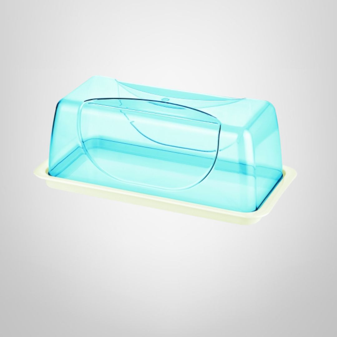 Cubre Torta Rectangular de Plástico Colores Surtidos 19x38,5x14,5cm