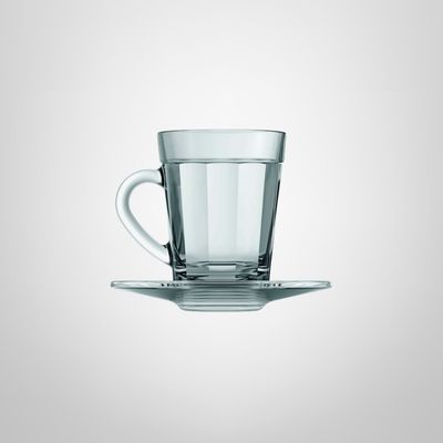Taza de Vidrio c/Platillo 90ml "Americano" NADIR