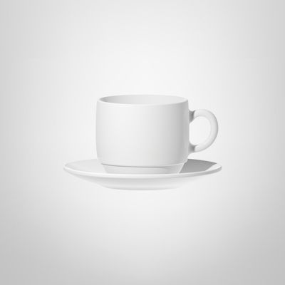 Taza de Vidrio Opal c/Platillo 90ml NADIR