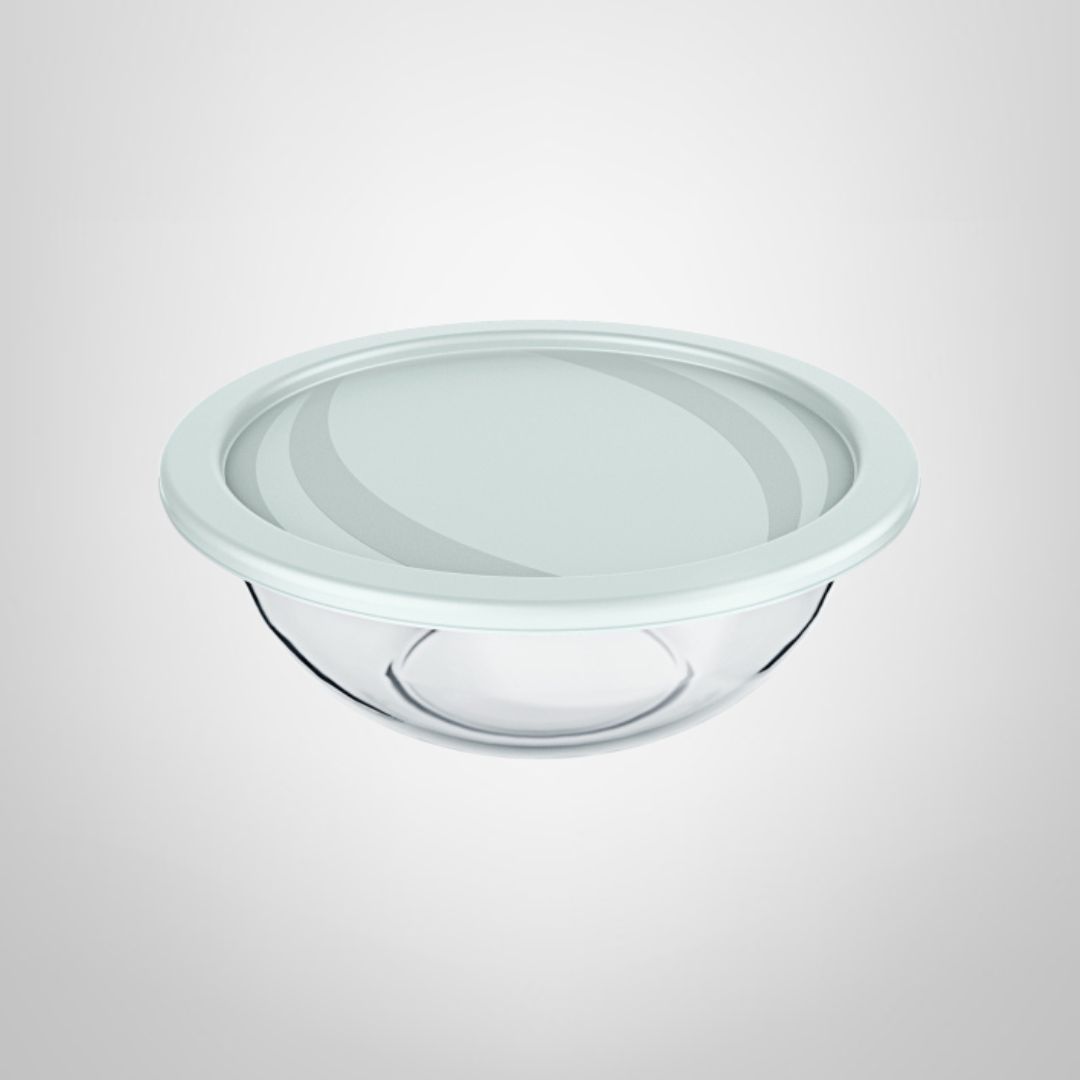 Bowl Ensaladera de Vidrio c/Tapa de Silicona 3 Litros "Astral" MARINEX