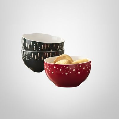 Bowl de Cerámica 2 Colores 14x8cm Navidad