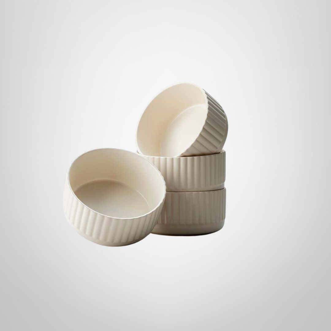 Bowl de Cerámica Line 15,5x7,5cm Beige