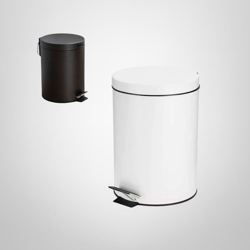 Basurero de Acero Inoxidable Pintado c/Pedal 5 Litros