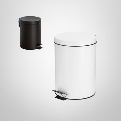 Basurero de Acero Inoxidable Pintado c/Pedal 5 Litros