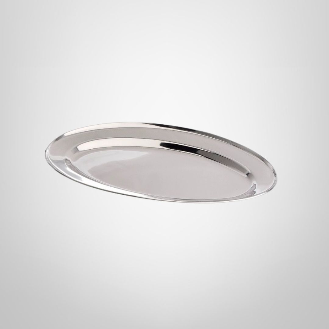 Fuente Oval de Acero Inoxidable 30x20cm