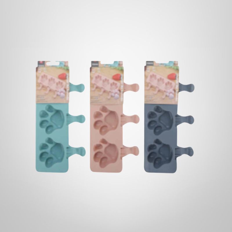 Molde de Silicona 3 Huellitas 19x11,3x2,3 + 50 Palillos de Bambu