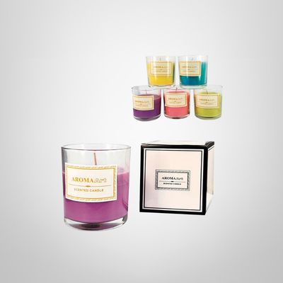 Vela Aromatica de 7x7,7cm en Caja de Regalo Diferentes Colores