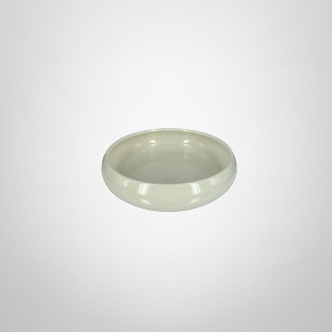 Plato Hondo de Ceramica Blanco 14x4x11cm