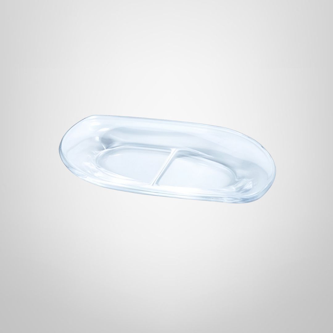 Copetinero de Vidrio Templado 2 Divisiones 17x11cm BORGONOVO