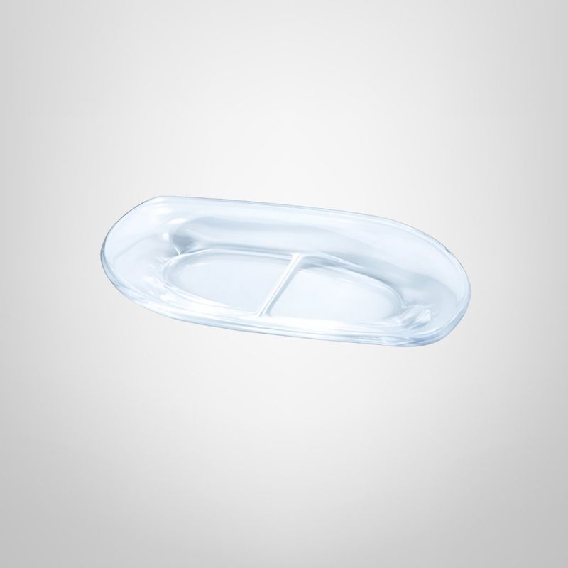 Copetinero de Vidrio Templado 2 Divisiones 17x11cm BORGONOVO