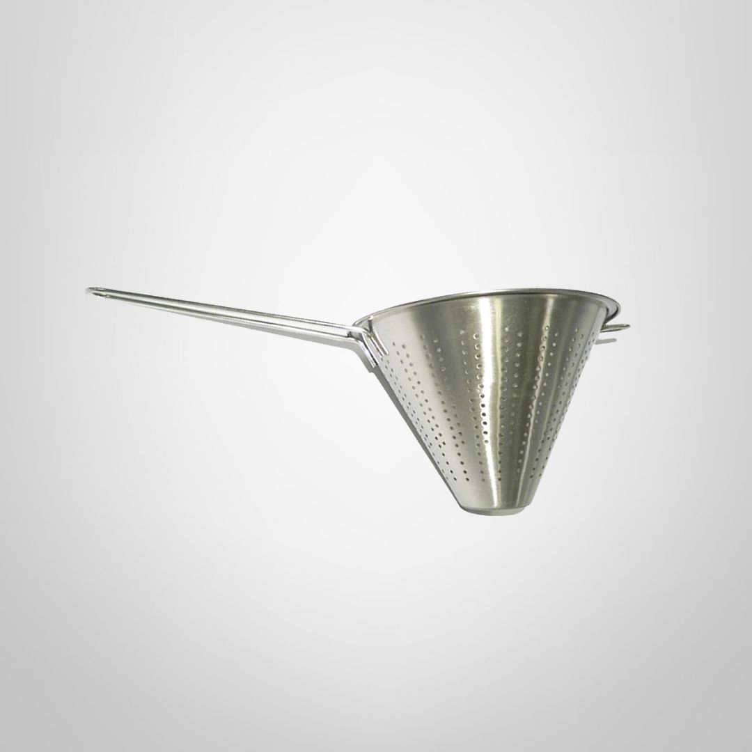 Colador Cónico de Acero Inoxidable c/Mango 20cm