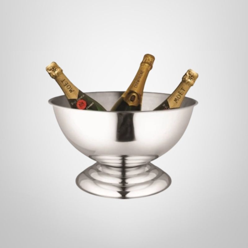Champagnera de Acero Inoxidable c/Pie 34cm