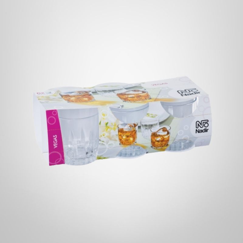 Juego de 6 Vasos de Whisky "Vegas" NADIR