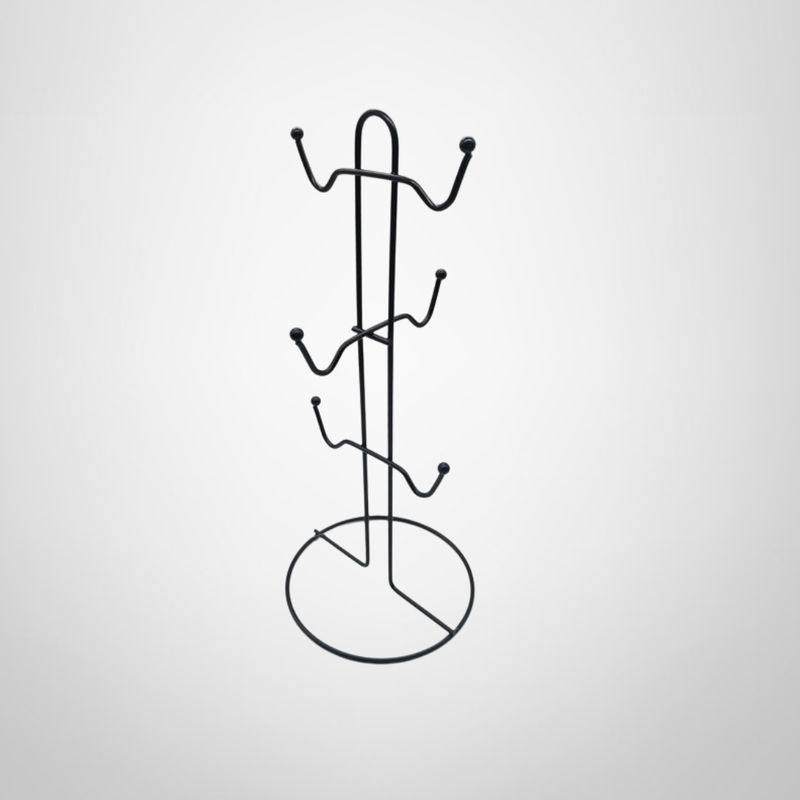 Organizador para Tazas de Metal Negro 13x30cm