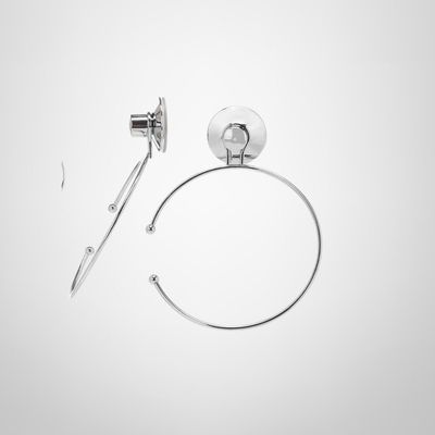 Toallero de Acero Inoxidable c/Ventosa 4x16x20cm