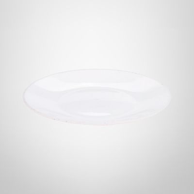 Plato Plástico de Postre Blanco Mármol PLASUTIL