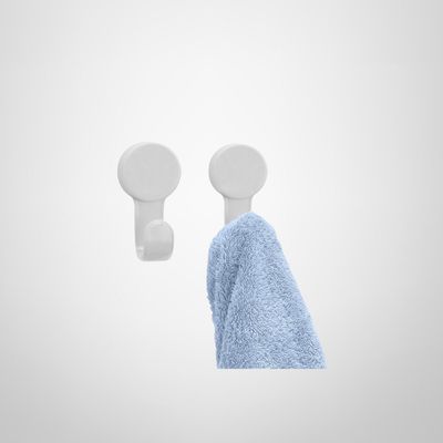 Percha Simple para Toalla de Plástico c/Ventosa