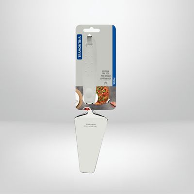 Pala Torta de Acero Inoxidable c/Mango Plástico Blanco "Utilita" TRAMONTINA