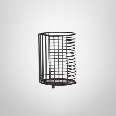 Porta Utensilios/Cubiertera de Metal Negro Mate KINVARA