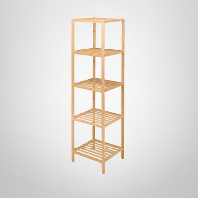 Estantería de Madera de Bambú 5 Estantes 32x33x141cm