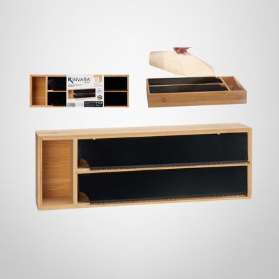 Dispensador de Film Doble de Bambú KINVARA