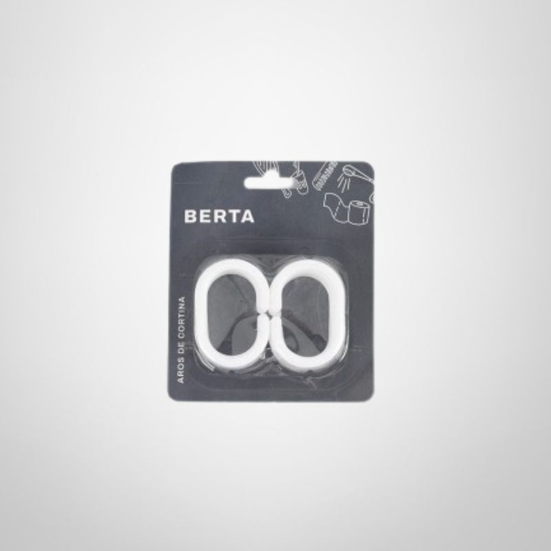 Argollas Ovales para Cortina x 12 Blancas