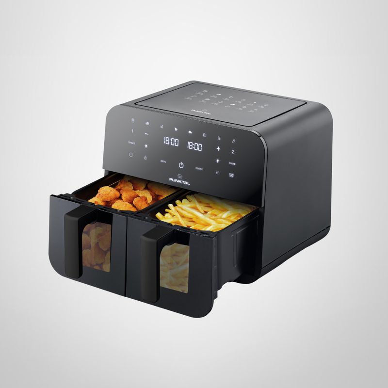 Freidora Sin Aceite Digital 9 Litros Doble 2400w PUNKTAL