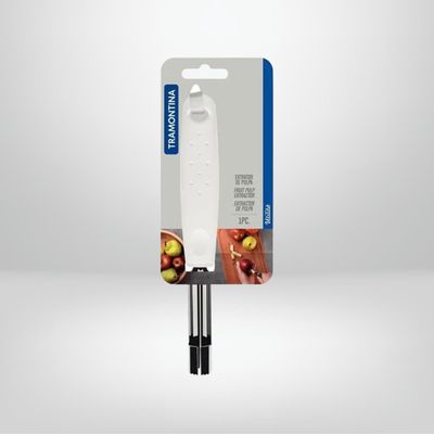 Extractor de Pulpa de Acero Inoxidable c/Mango Plástico Blanco "Utilita" TRAMONTINA