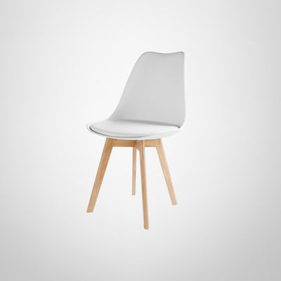 Silla "Saarinen Wood¨ Blanca