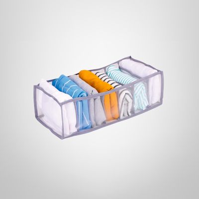 Organizador de Tela Nylon Transparente 7 Divisiones 4x23x18 cm