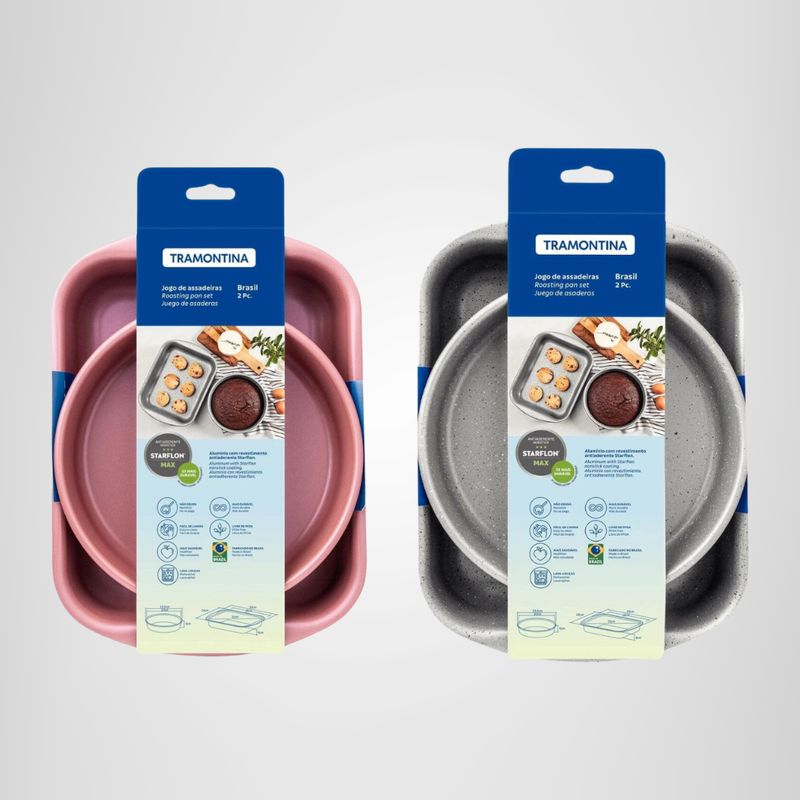 Juego de Asaderas Anti Adherentes 2 Piezas TRAMONTINA