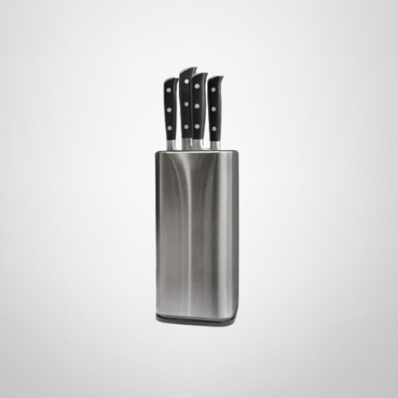 Juego de Cuchillos de Acero Inox. c/Taco 5 Piezas  "Profesional" HUDSON