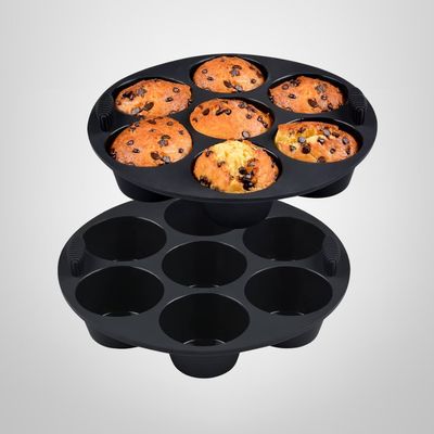 Molde Muffin Redondo 7 Cavidades de Silicona para Freidora Sin Aceite