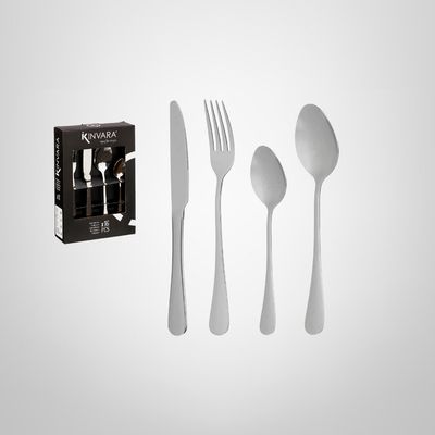Juego de Cubiertos 16 Piezas Acero Inoxidable KINVARA