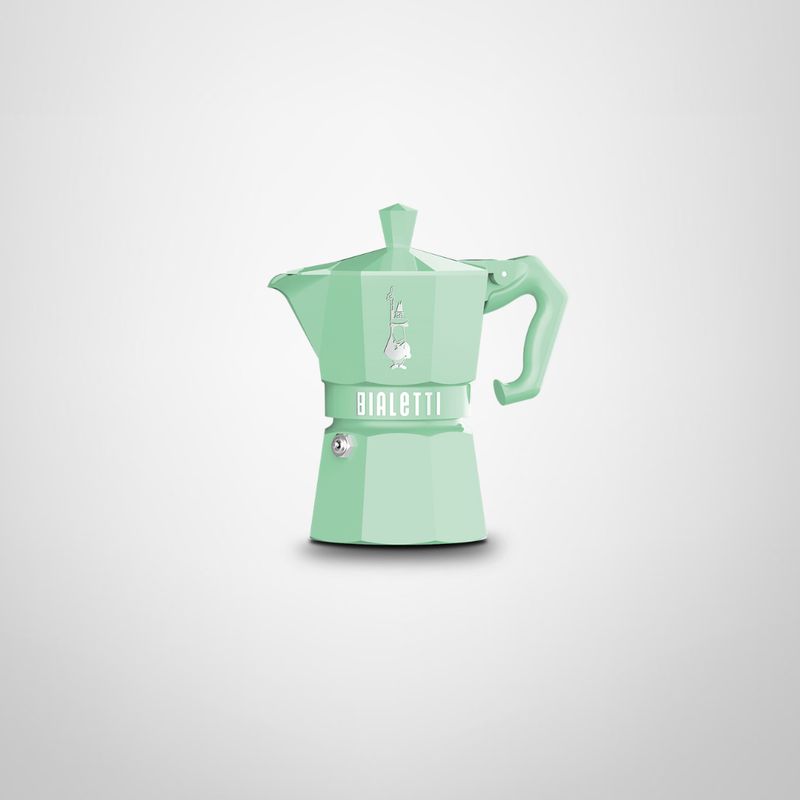 Moka Exclusive 3 Tazas Verde Pastel BIALETTI