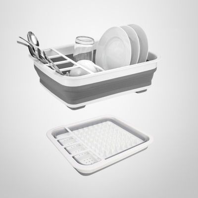 Escurridor de Vajilla de Silicona Plegable 36x30,5x11cm
