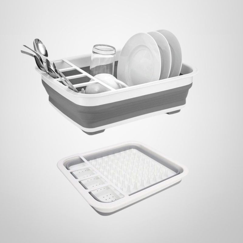 Escurridor de Vajilla de Silicona Plegable 36x30,5x11cm