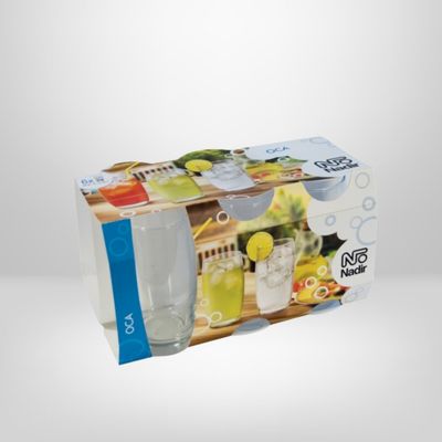 Juego de Vasos de Vidrio 400ml x6 "Oca" NADIR