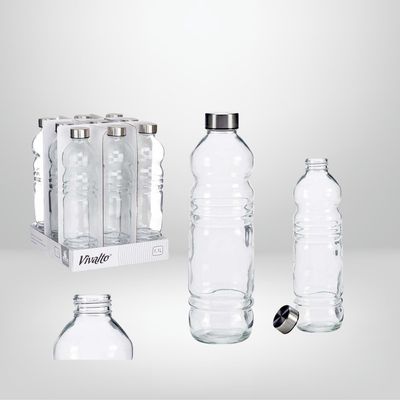 Botella de Vidrio c/Tapa Rosca 1 Litro