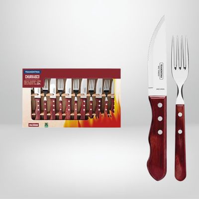 Juego de Cubiertos Polywood Jumbo Rojo 12 Piezas TRAMONTINA