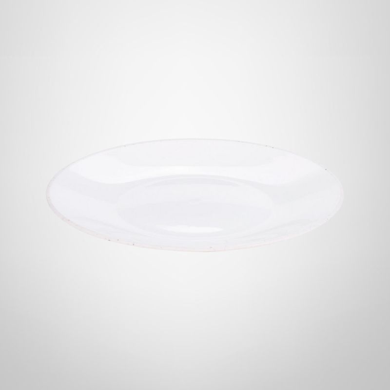 Plato Plástico Llano Blanco Mármol PLASUTIL