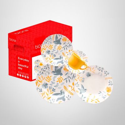 Juego de Vajilla 30 Piezas "Bem Te Vi" Cerámica OXFORD
