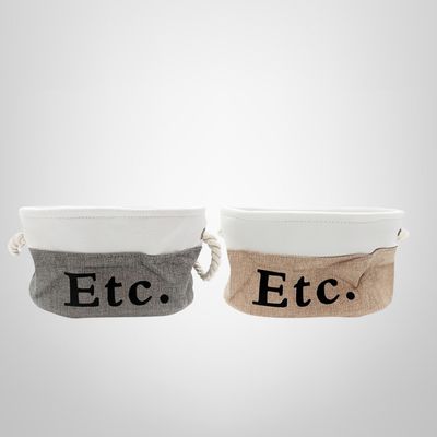 Cesta de Tela c/Asas 30x23x18cm