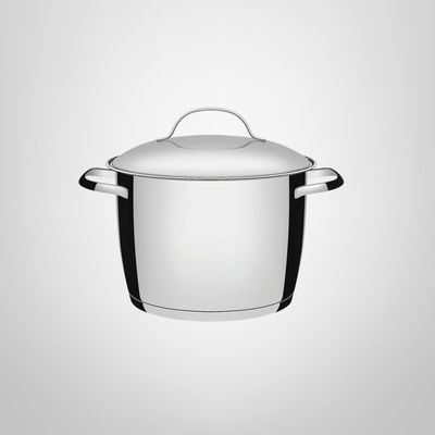 Olla Alta de 24cm de Acero Inoxidable c/Asas "Allegra" TRAMONTINA