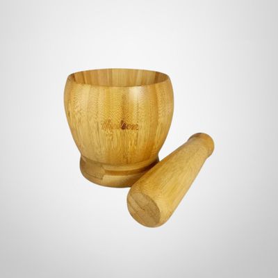 Mortero de Madera de Bambú 11x11cm HUDSON