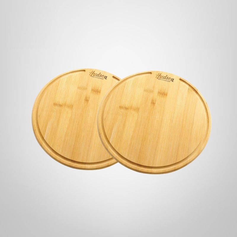 Juego 2 Platos para Asado de Madera Redondos 25cm HUDSON