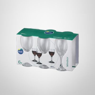 Juego de Copas de Vidrio 250ml x6 "Windsor" NADIR