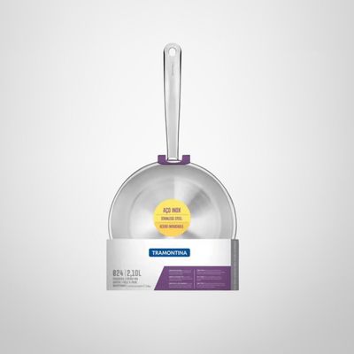 Sarten de Acero Inoxidable Profesional 24cm TRAMONTINA