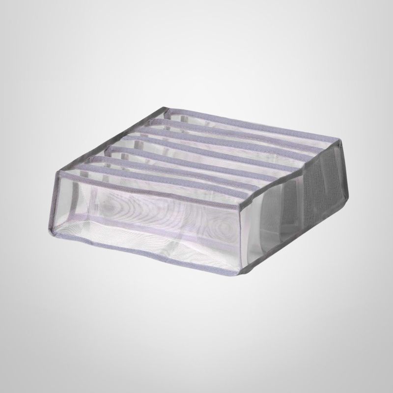 Organizador de Tela Nylon Transparente 7 Divisiones 30x35x9cm