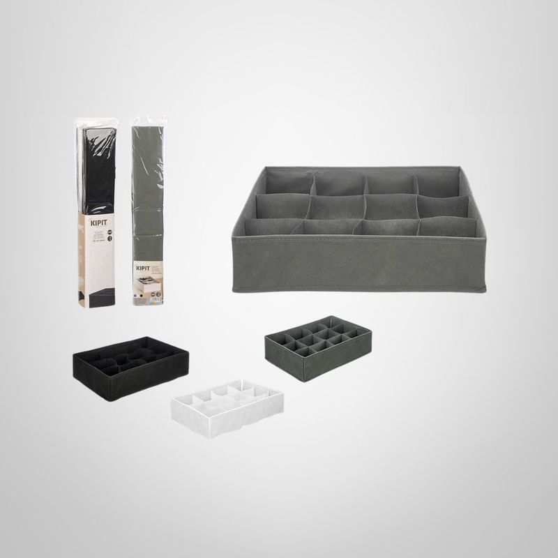 Caja Plegable Organizadora de Tela TNT c/Divisiones 36x24x10cm